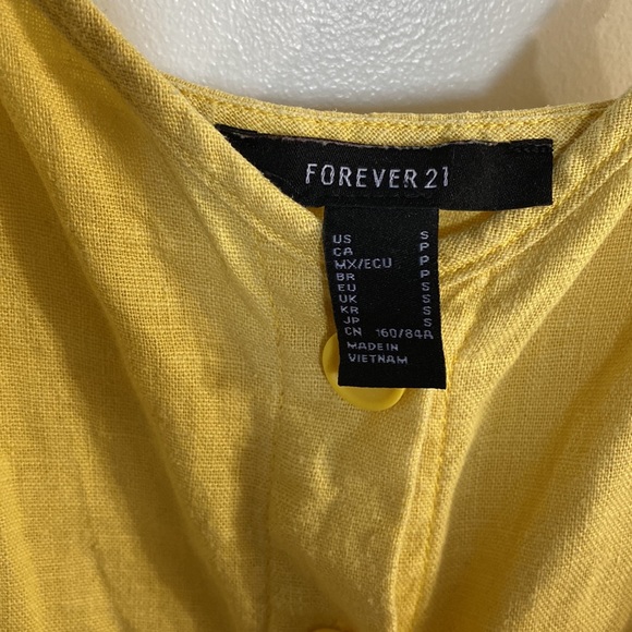 Yellow forever 21 button up dress - Picture 3 of 3